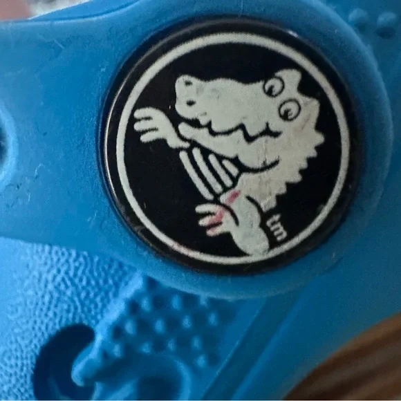 CROCS Toddler Boy's Sz 10 Bright Blue Slip-On Robber Clogs Water Shoes - Picture 10 of 13